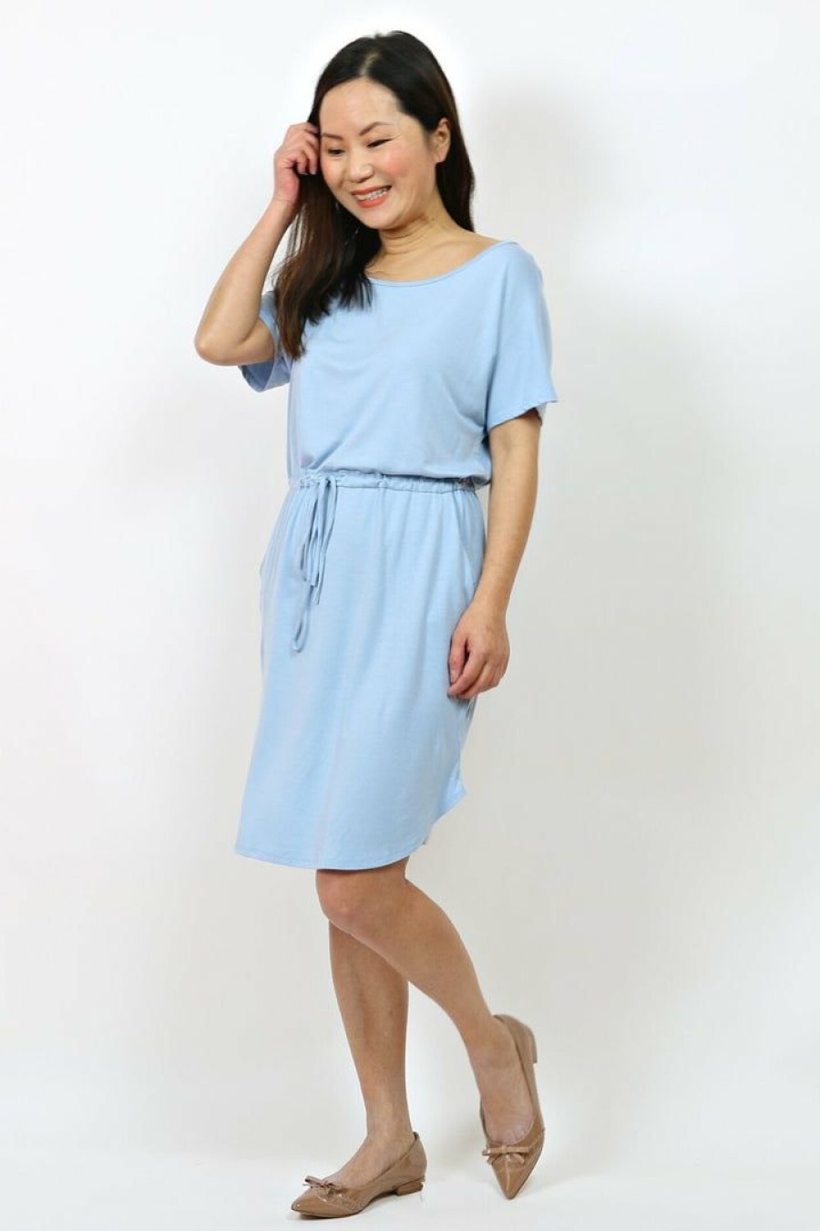 Dresses * | Beesonriver Petite Drawstring Waist Dress