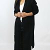 Tops & Sweaters * | Love Tree Relaxed Fit Long Sleeve Cardigan (Black) Tops & Sweaters