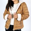 Outerwear * | Love Tree Petite Reversible Hooded Jacket (Camel)