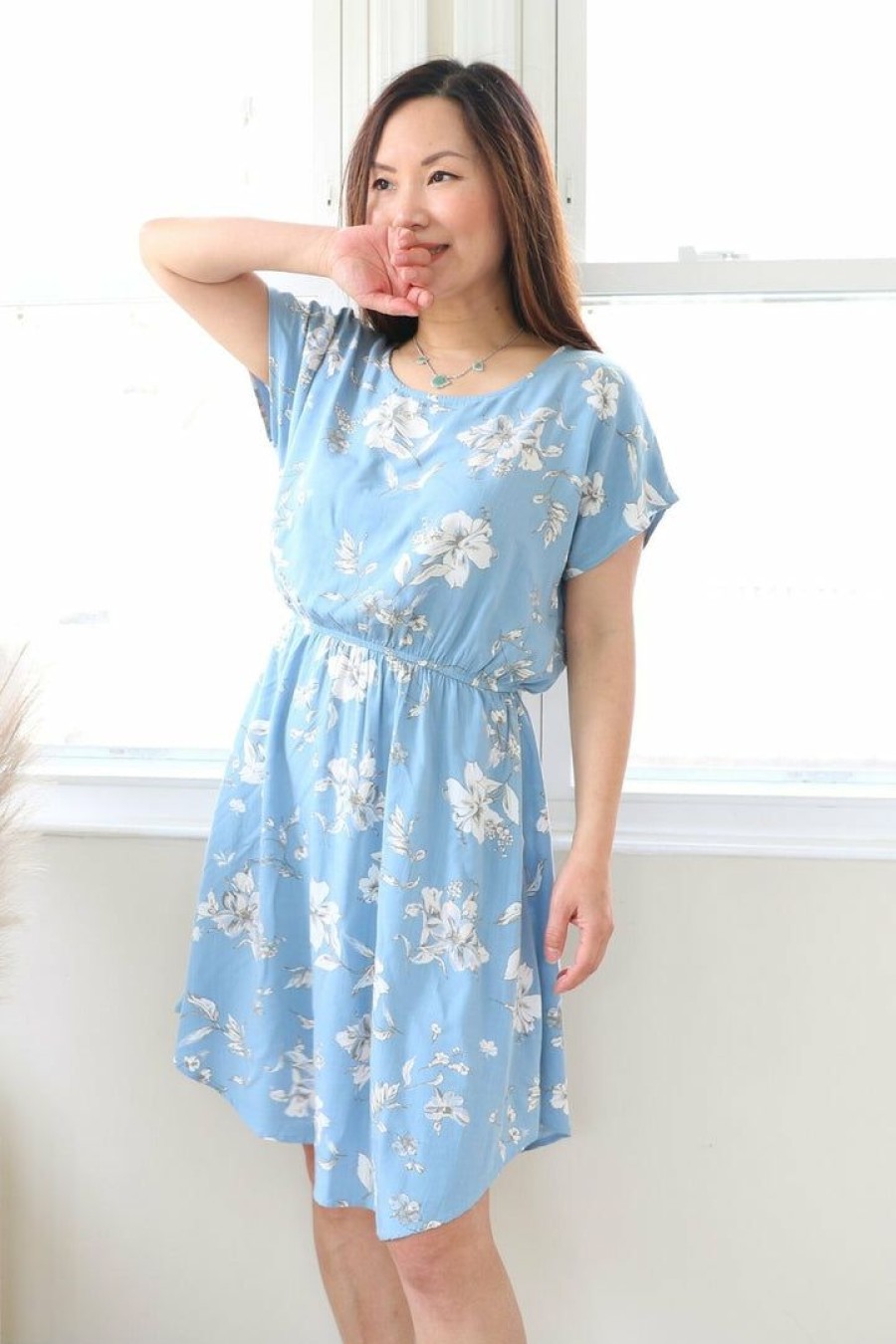 Dresses * | Final Touch Petite Floral Print Dress Made In Usa