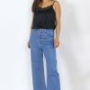 Jeans & Pants * | Risen Jeans Petite High Waisted Button Fly Wide Leg Jeans Jeans & Pants