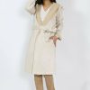 Outerwear * | Coalition La Petite Faux Suede Belted Coat Outerwear