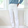 Jeans & Pants * | I&M Jeans Usa Jeans & Pants Petite Mid Rise White Straight Leg Jeans (28.5 Inseam)