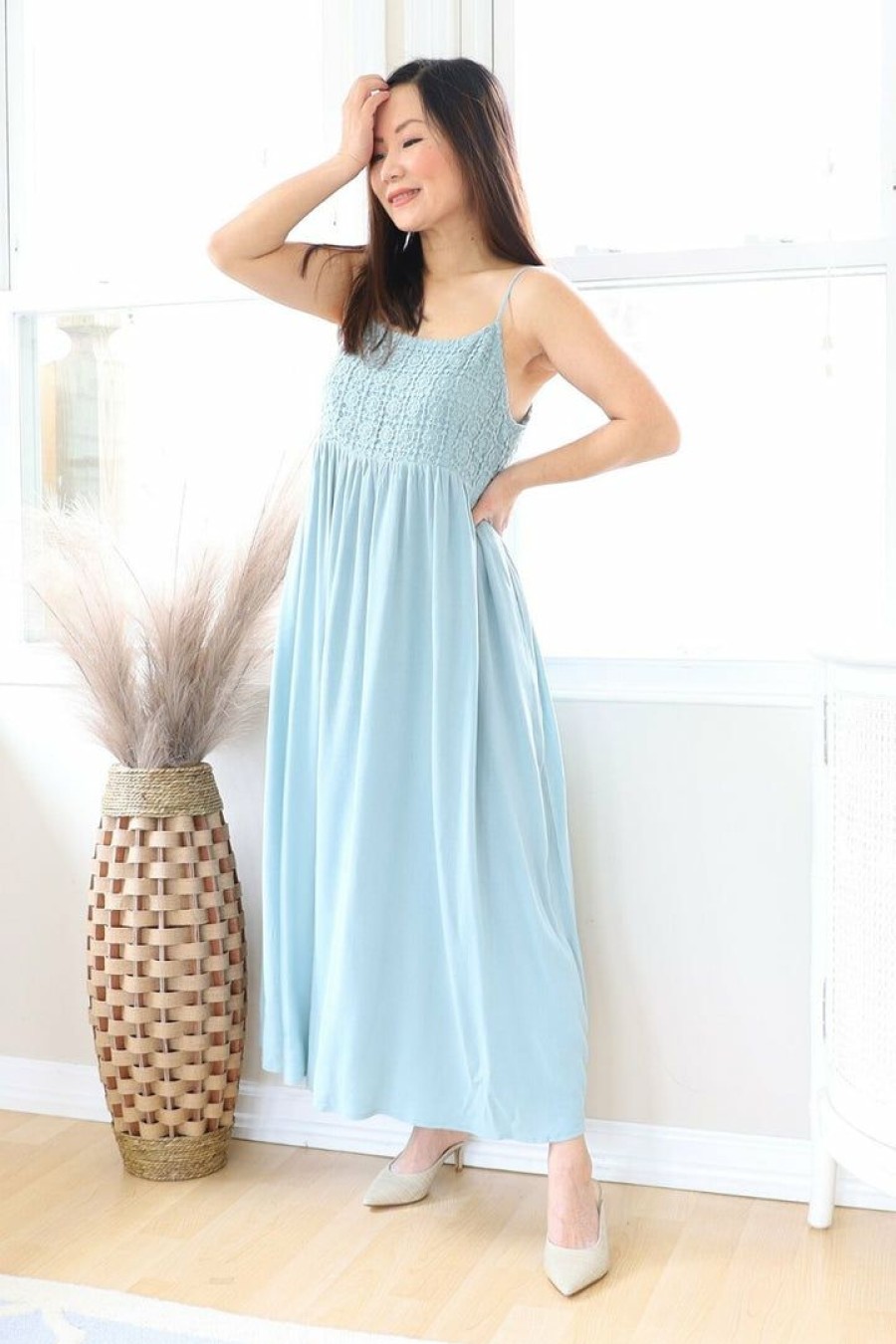 Dresses * | Final Touch Petite Maxi Dress (Bahama Blue)