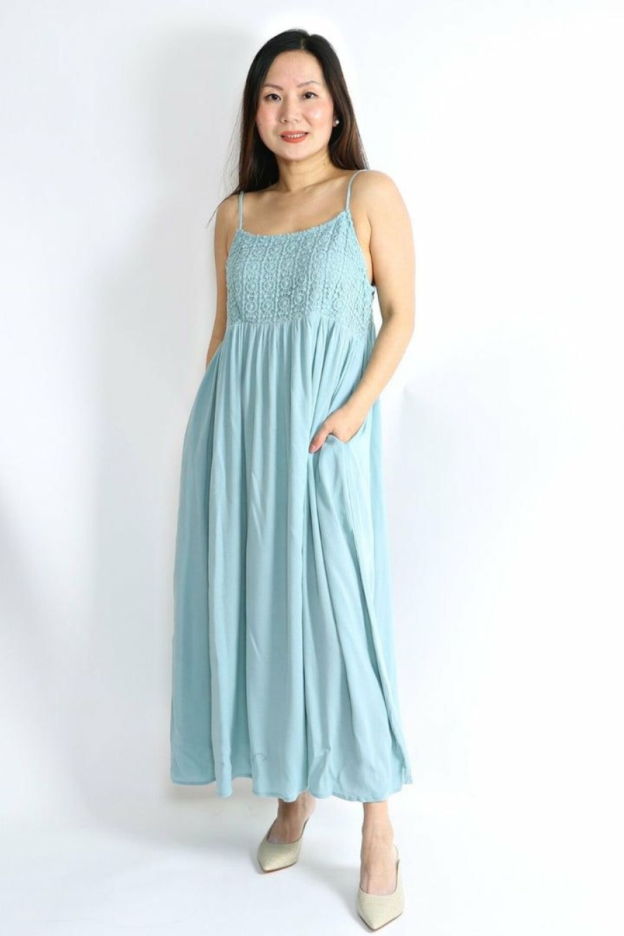 Dresses * | Final Touch Petite Maxi Dress (Bahama Blue)