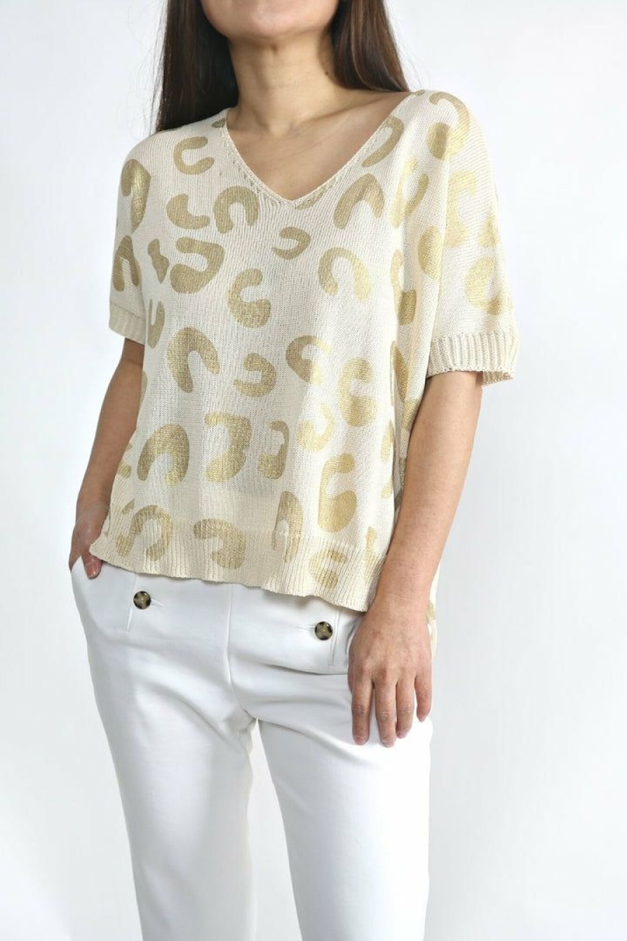 Tops & Sweaters * | Amoli Petite Leopard Print Top Tops & Sweaters