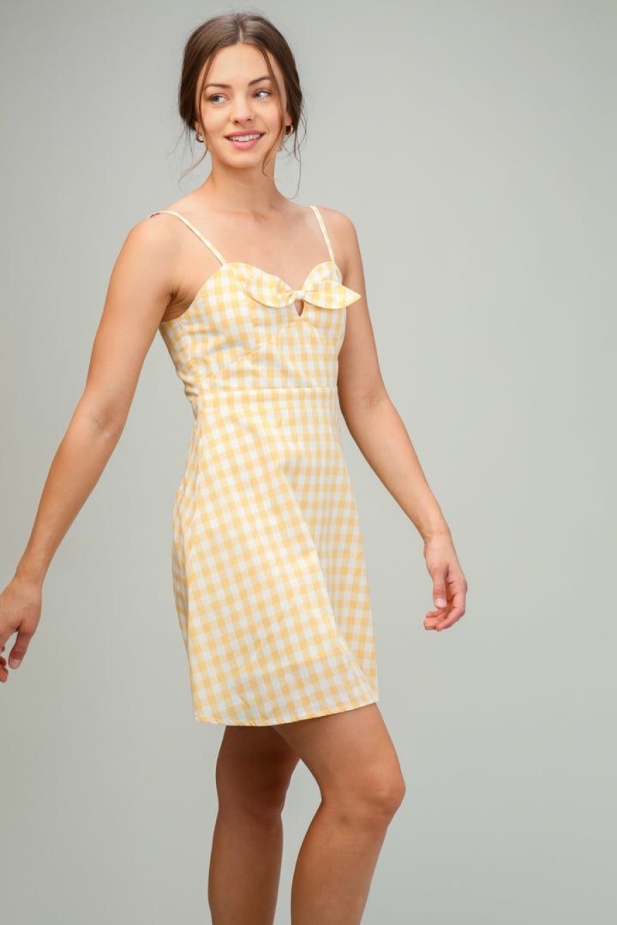 Dresses * | Timing Dresses Clara Petite Gingham Dress