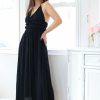 Dresses * | Final Touch Petite Black Maxi Halter Neck Dress