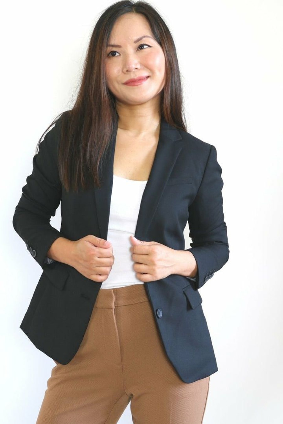 Outerwear * | Banana Republic Fitted Petite Blazer