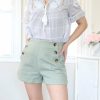 Skirts& Shorts * | Very J Skirts& Shorts Petite High Waisted Sailor Shorts (Olive)