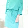 Dresses * | 2Hearts New Arrivals Tie Waist French Terry Casual Dress (Green)