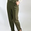 Jeans & Pants * | Kan Can Usa Petite Slim Ankle Pants (Olive) Jeans & Pants