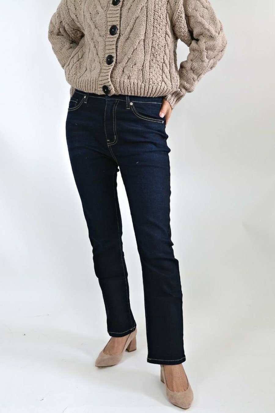 Jeans & Pants * | Kan Can Usa Petite High Rise Kick Flare Jeans (26 Inseam) Jeans & Pants