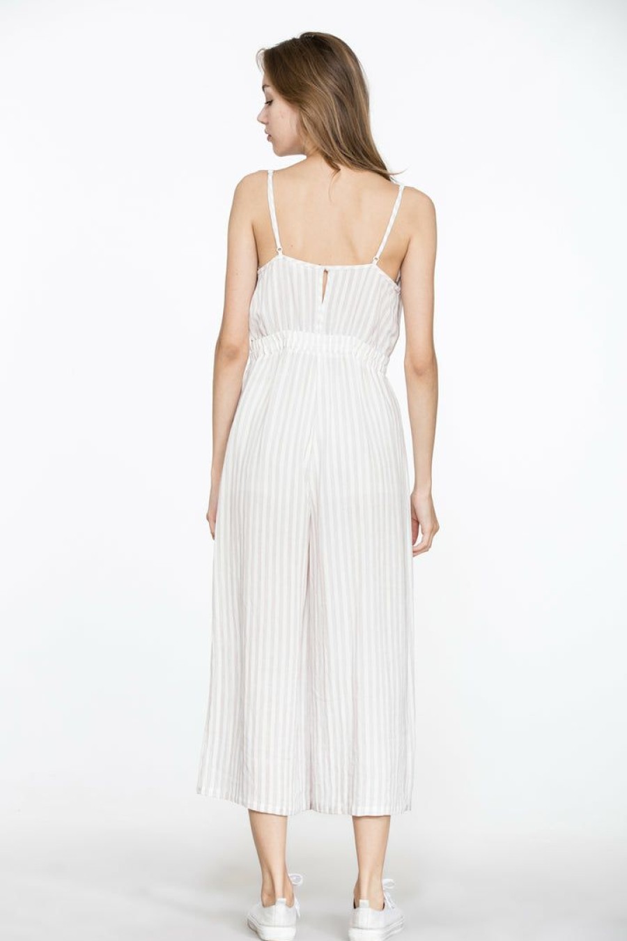 Jumpsuits & Rompers * | Encreme Emma Petite Striped Jumpsuit Jumpsuits & Rompers