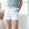 Skirts& Shorts * | Daniel Jeans Petite White Eyelet Shorts